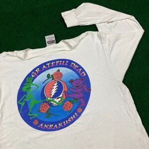 Vintage Tultex Grateful Dead Shirt Mens L White 1997 Rock Band Concert Tour 90s